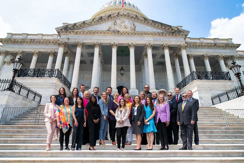 eBay staff and sellers on steps of the US Capitol building